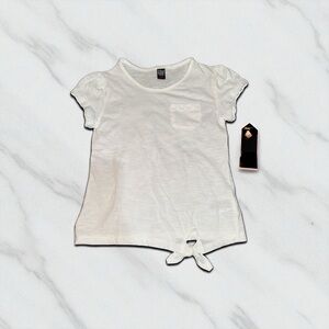 White Kids' Top with Lace Detail Girls Small 7/8
